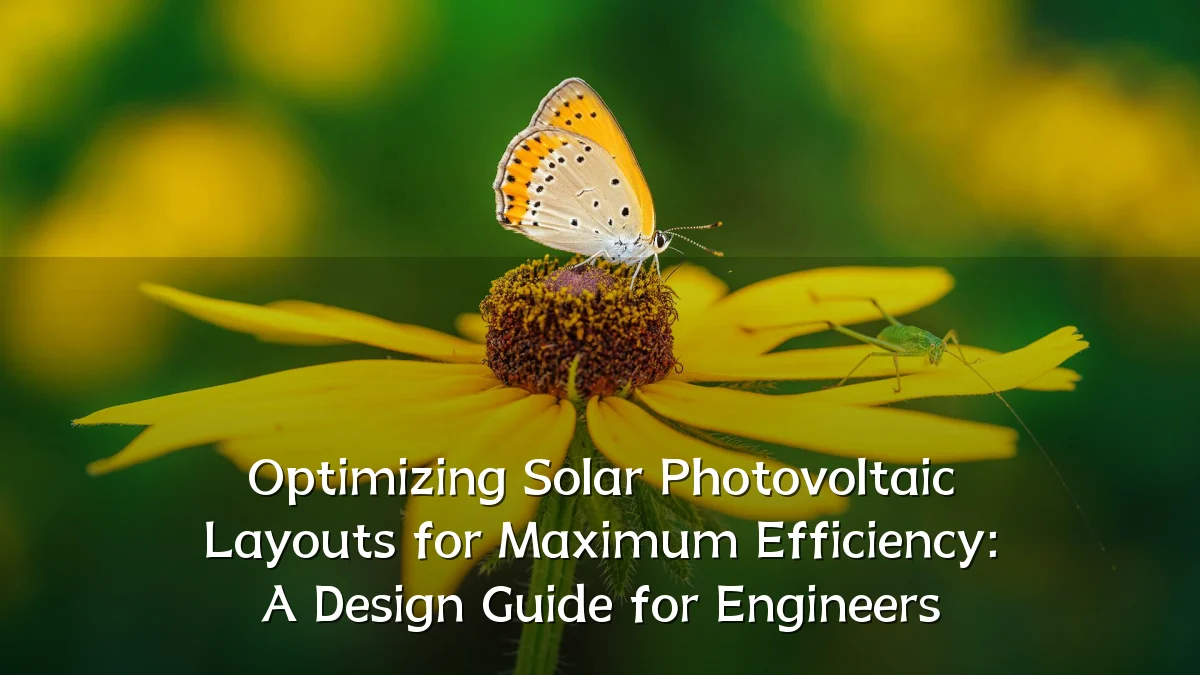 Optimizing Solar Photovoltaic Layouts for Maximum Efficiency: A Design Guide for Engineers