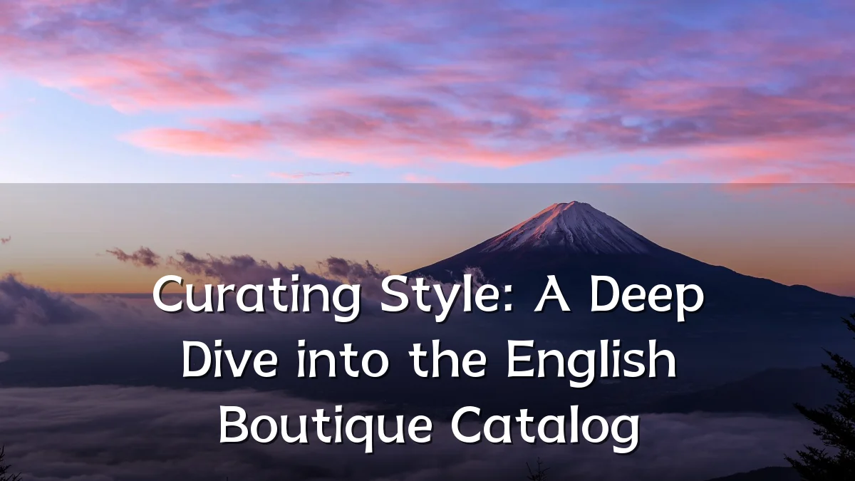 Curating Style: A Deep Dive into the English Boutique Catalog