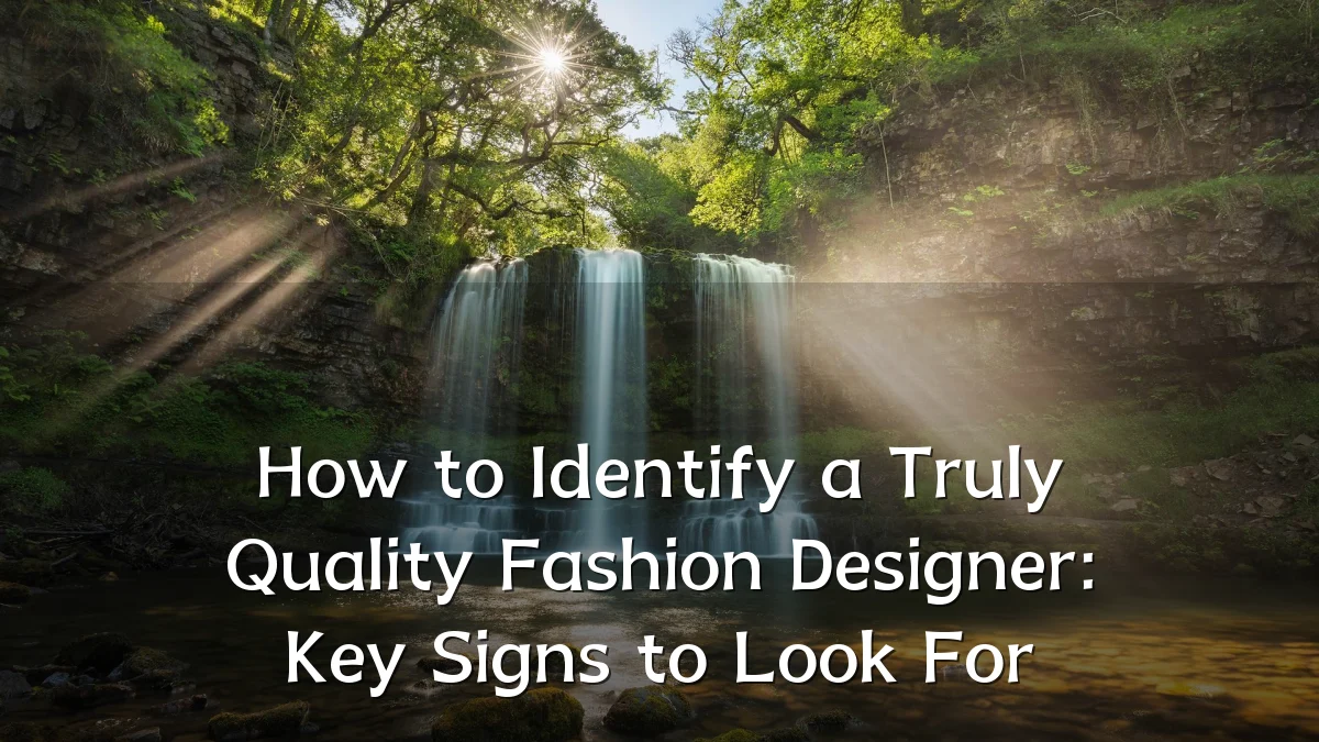 How to Identify a Truly Quality Fashion Designer: Key Signs to Look For