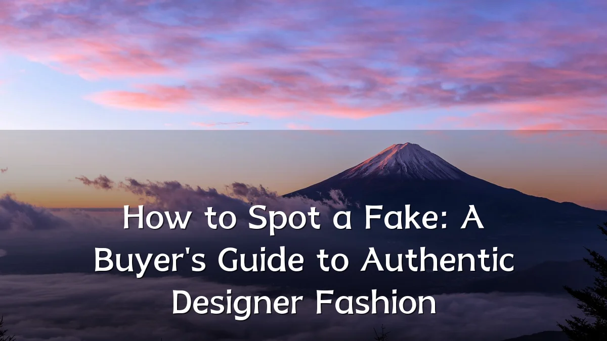 How to Spot a Fake: A Buyer's Guide to Authentic Designer Fashion