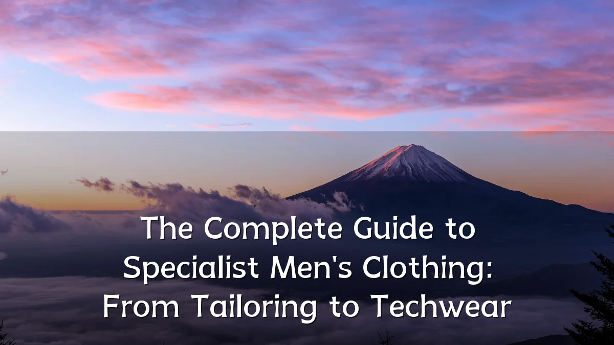 The Complete Guide to Specialist Men's Clothing: From Tailoring to Techwear