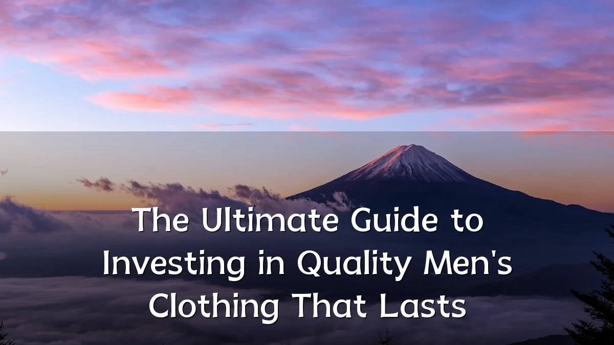 The Ultimate Guide to Investing in Quality Men's Clothing That Lasts