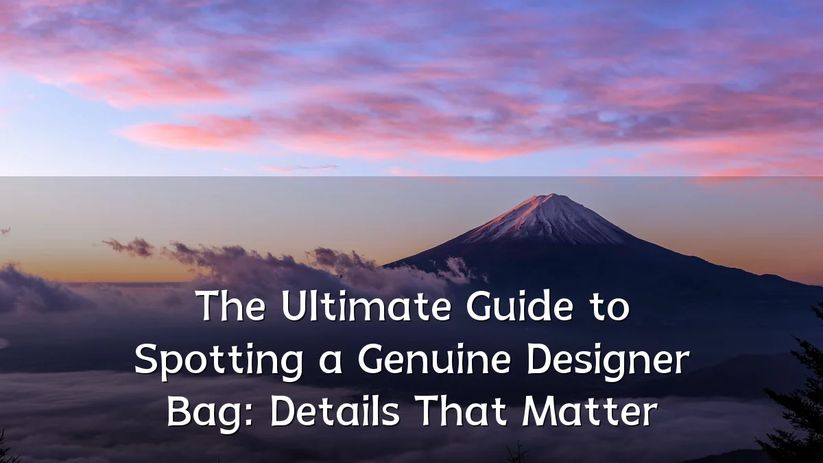 The Ultimate Guide to Spotting a Genuine Designer Bag: Details That Matter