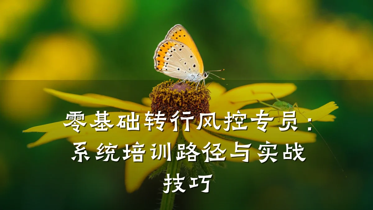 零基础转行风控专员:系统培训路径与实战技巧